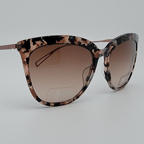 Cole Haan CH7079 651 Blush Tortoise Titanium Frame Brown Lens Sunglasses w/ Case main image 5